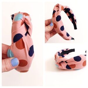 Blush Polka Dot Headband